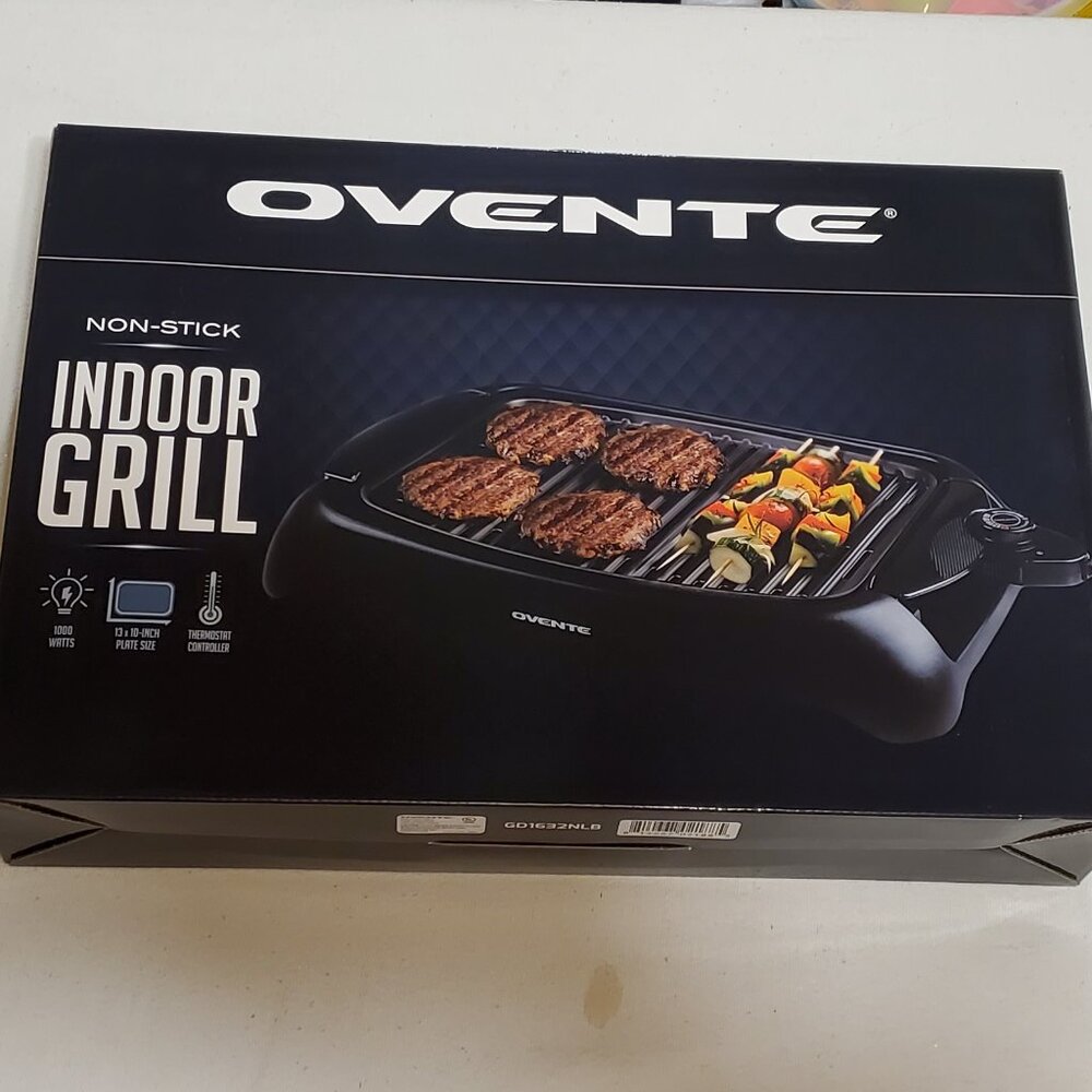 Brand New In Box! 13"x10" Ovente Non-stick, temperature controlled INDOOR GRILL